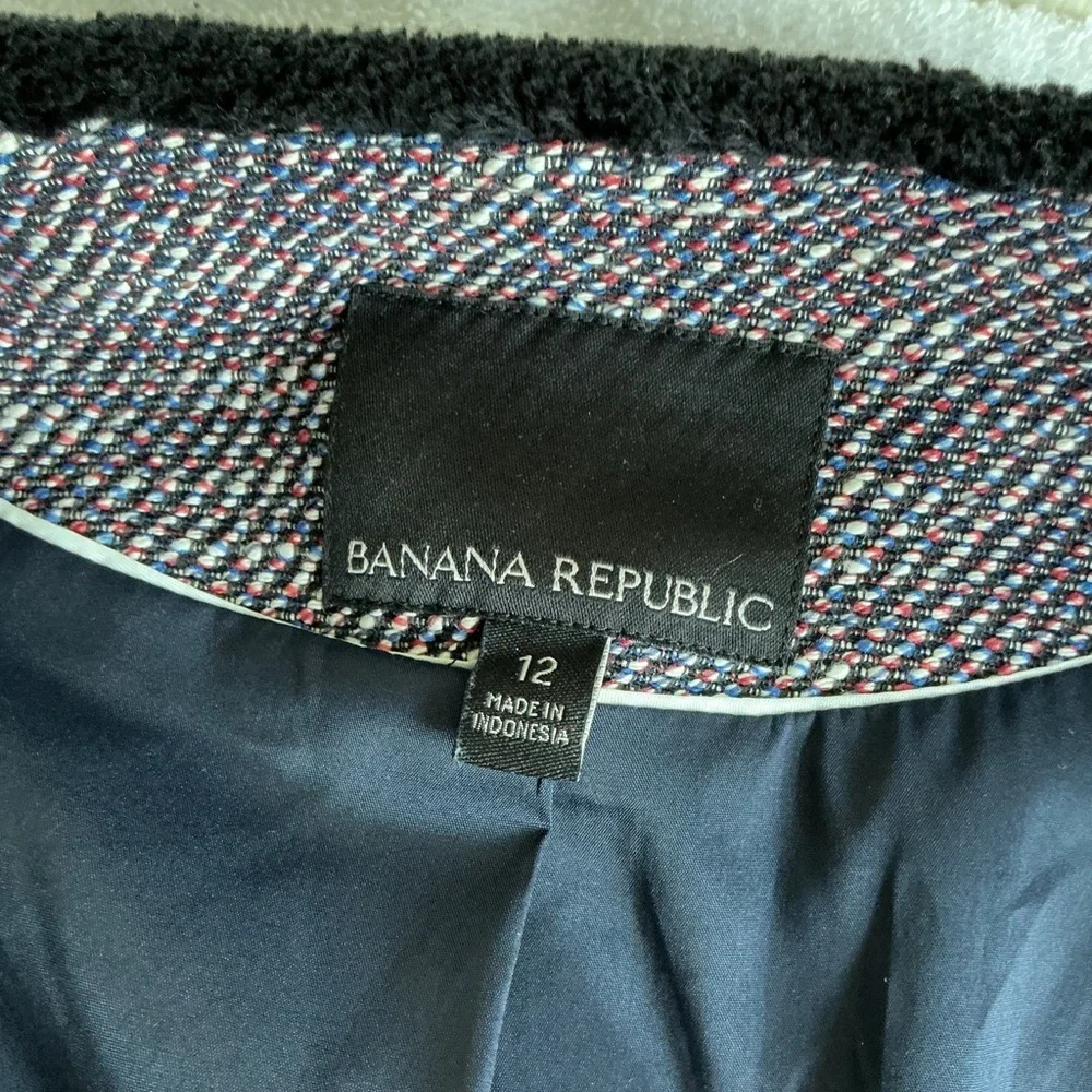 Banana Republic Black and Gray Blazer Sz 12